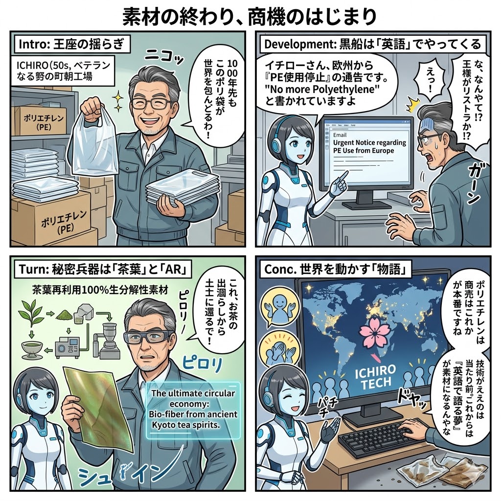 ポリエチレン終了？環境商売を英語で発信