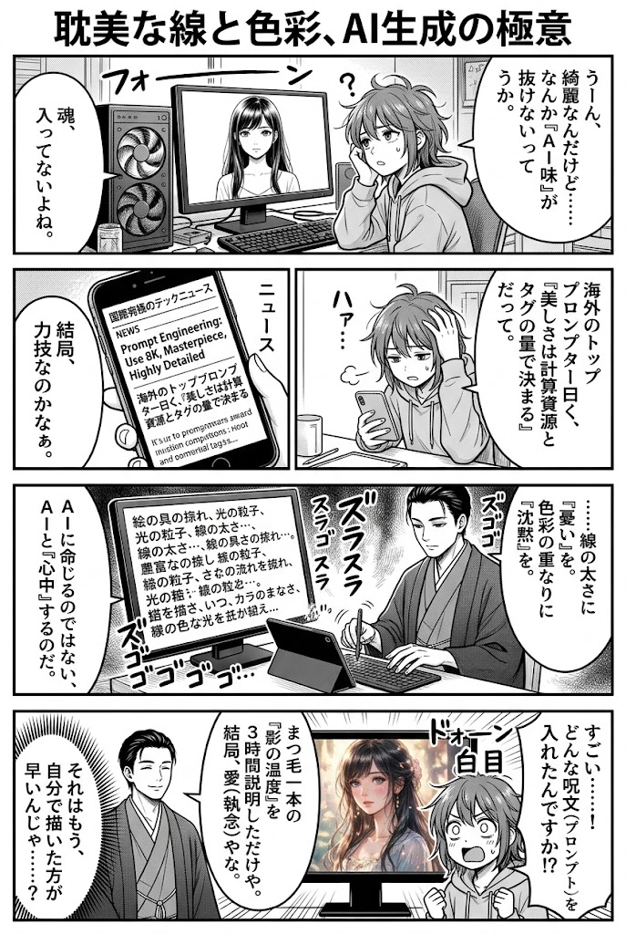 耽美な線と色彩、AI生成の極意