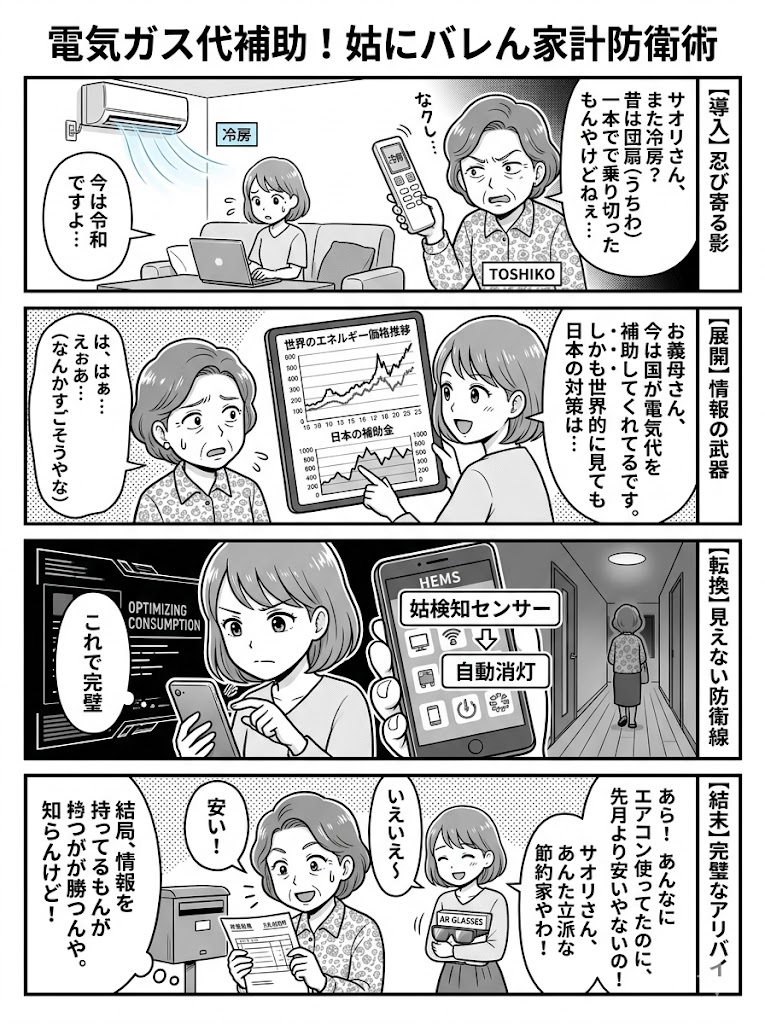 電気ガス代補助！姑にバレん家計防衛術