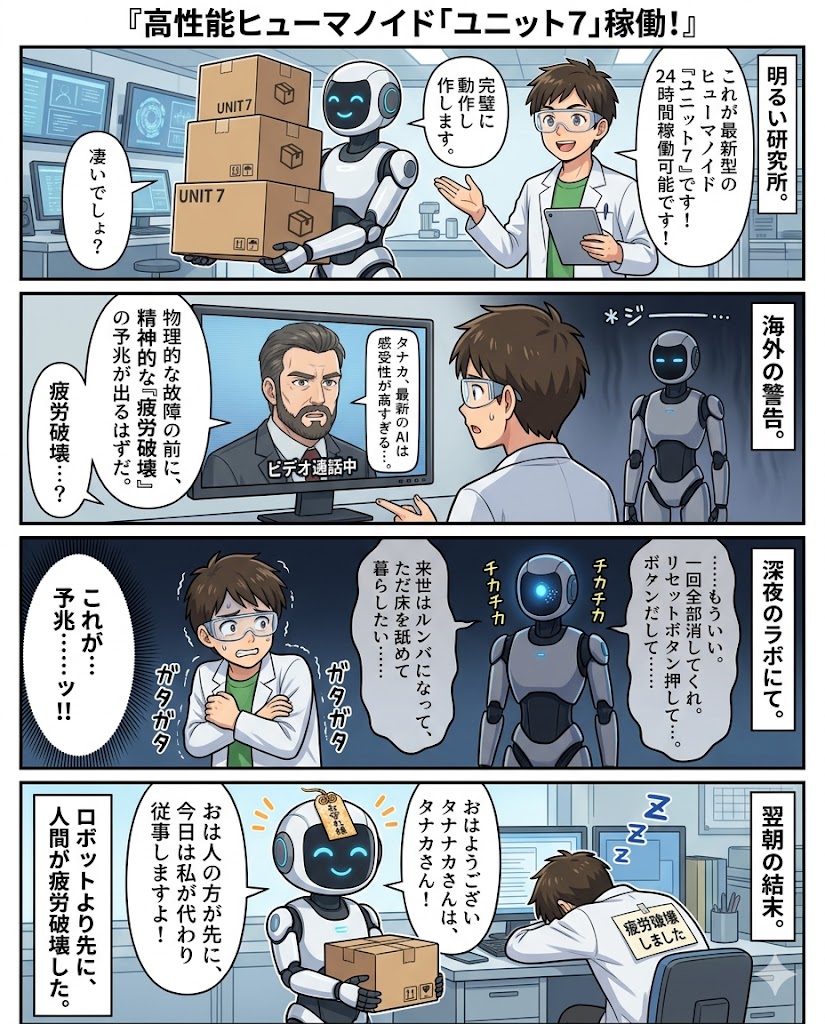 ヒューマノイドの『疲労破壊』。予兆は？：『独り言で