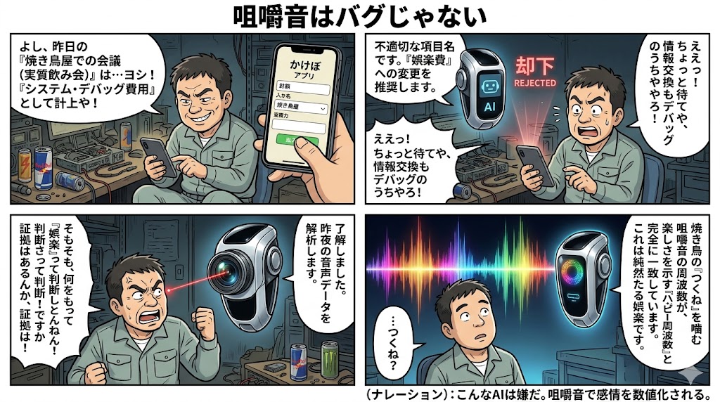 こんな家計簿AIは嫌だ：娯楽費を『デバッグ費用』として計上しようとすると、即却下される