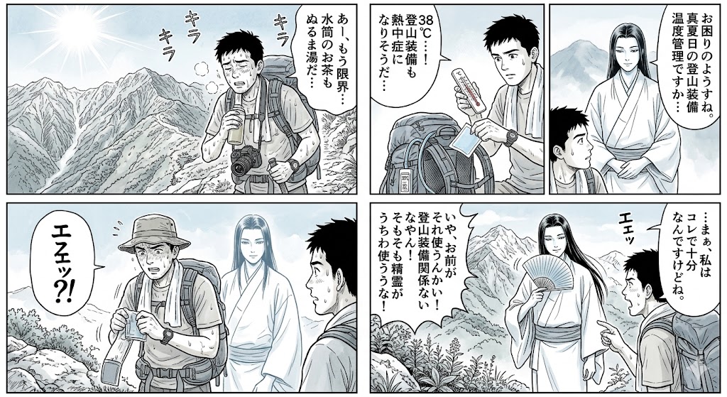 真夏日！登山装備の温度管理