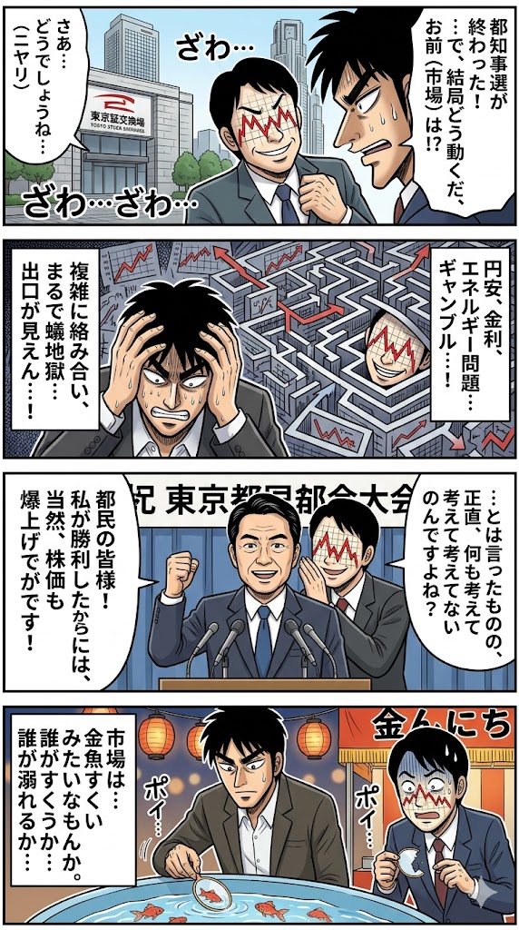 都知事選後、市場を読む