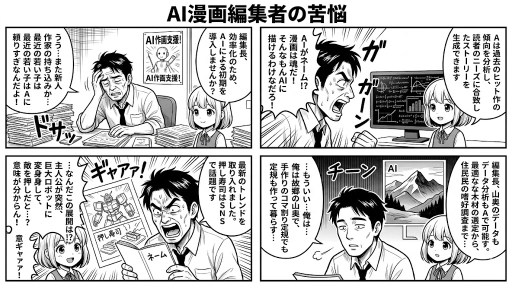 漫画雑誌、AI進化の壁？ 編集者の情熱と未来