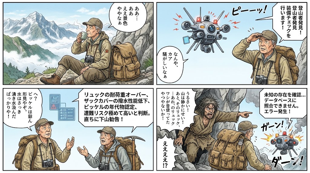 遭難防ぐ！AI山岳警備隊、おっちゃんの山道具語り