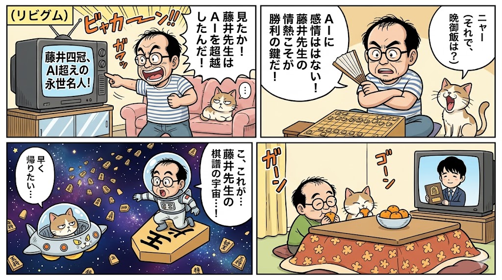 藤井四冠！AI超えの永世名人