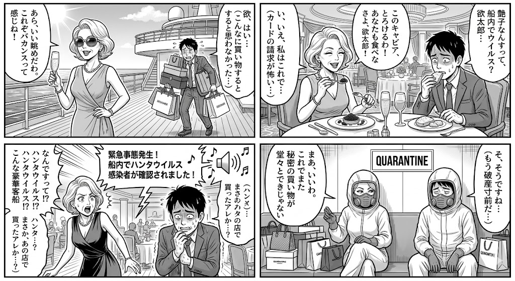 ハンタ感染！密室クルーズ：あなたのバカンスは大丈夫？