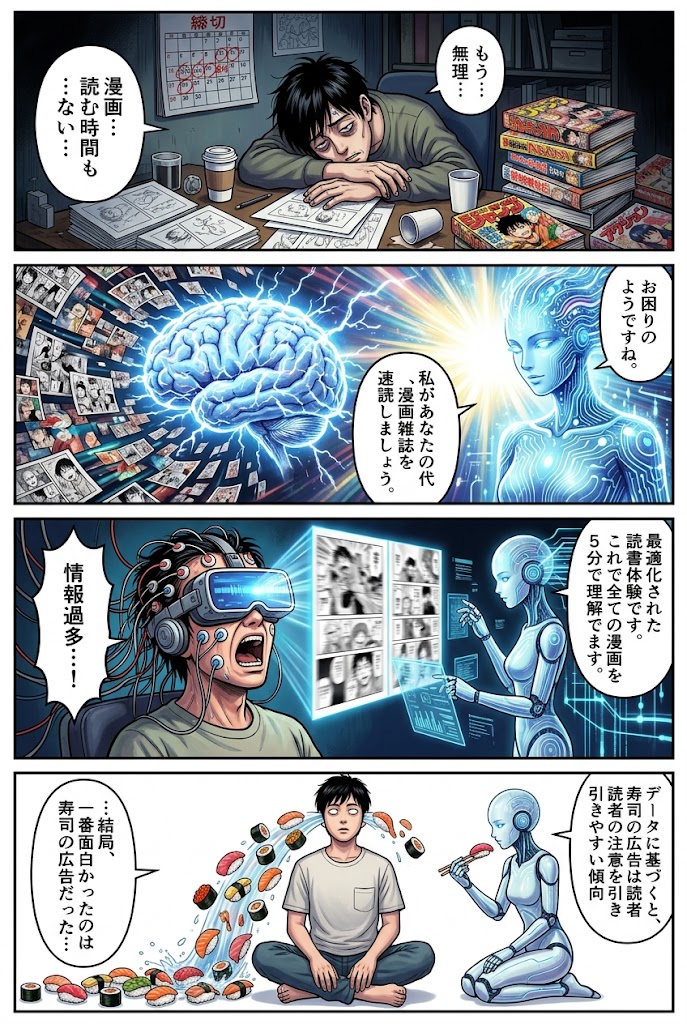 漫画雑誌、AI速読でタイパ!? そんな無茶苦茶な！