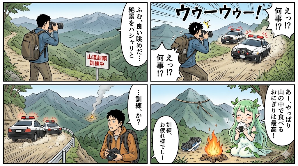 逃走車！山道封鎖訓練の教訓