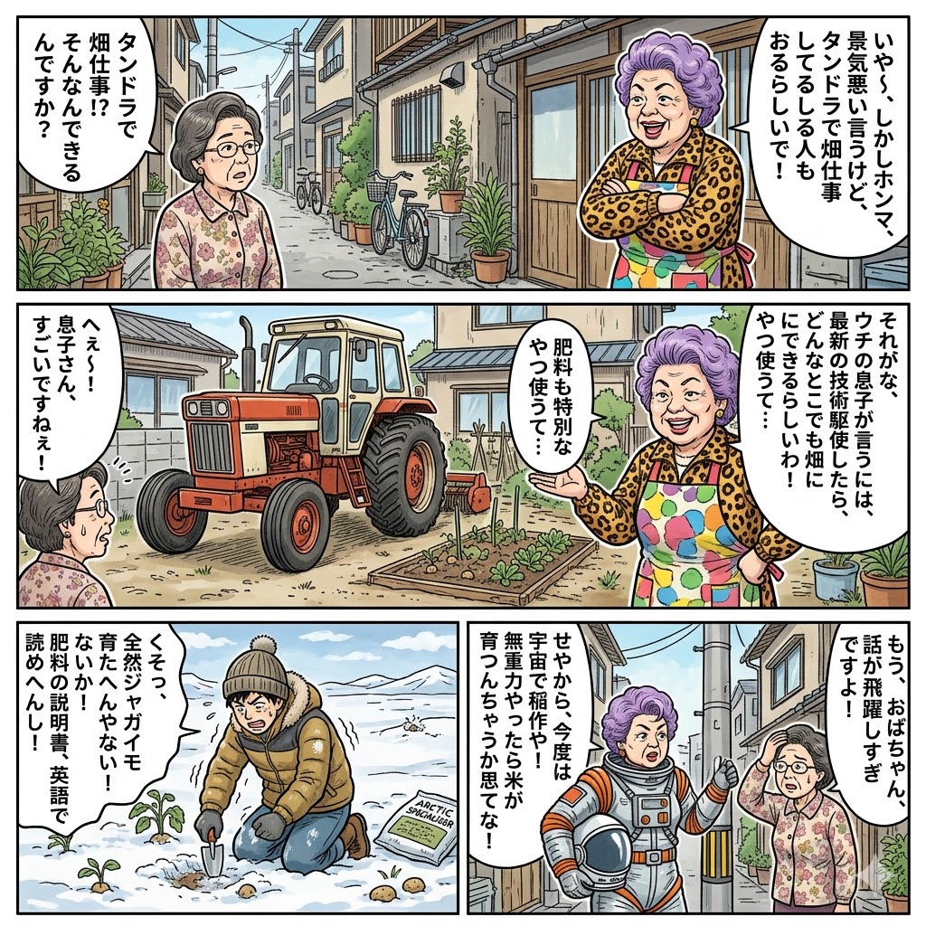 ナニワの井戸端会議：タンドラで畑仕事！？