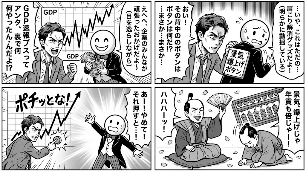 GDP速報：ホンマにプラス？