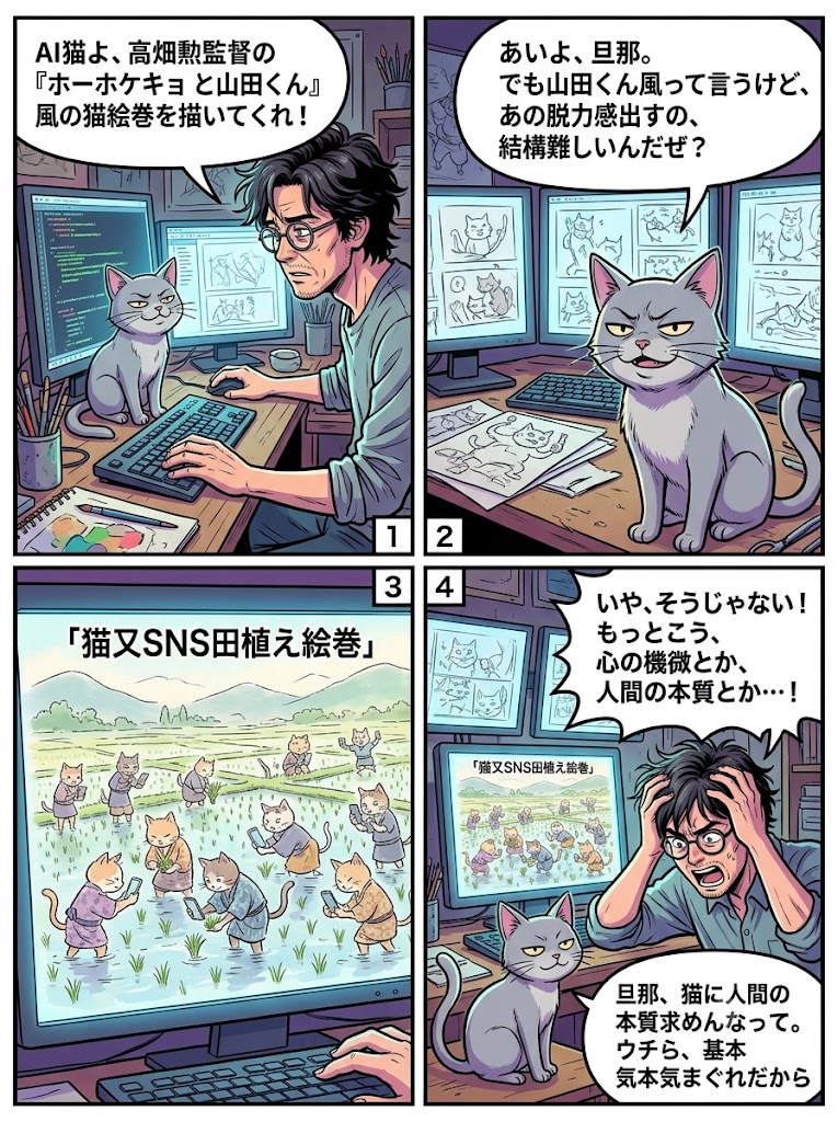 AI猫絵巻：高畑勲の美