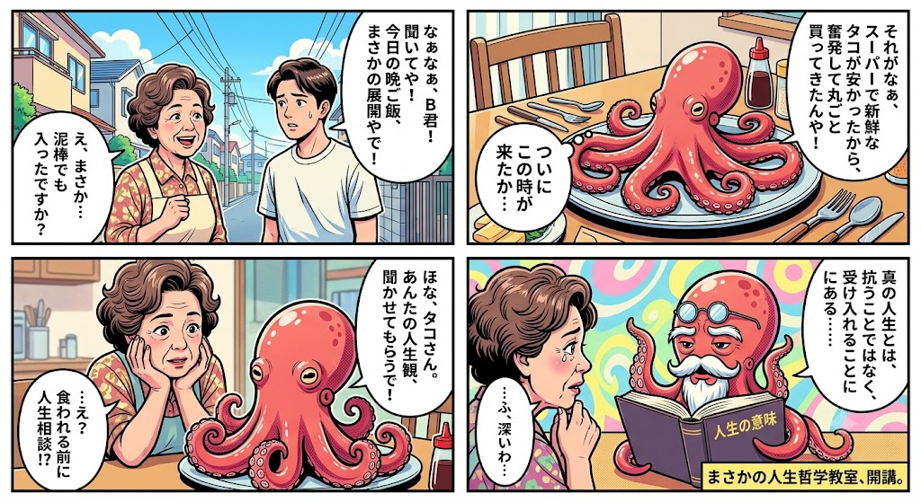 なぁなぁ、聞いてや！今日の晩ご飯、まさかの展開やで！