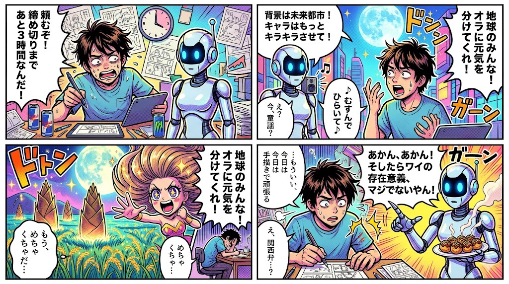 AI漫画アシスタント！2041年の姿：未来のマンガ制作現場を大予測！