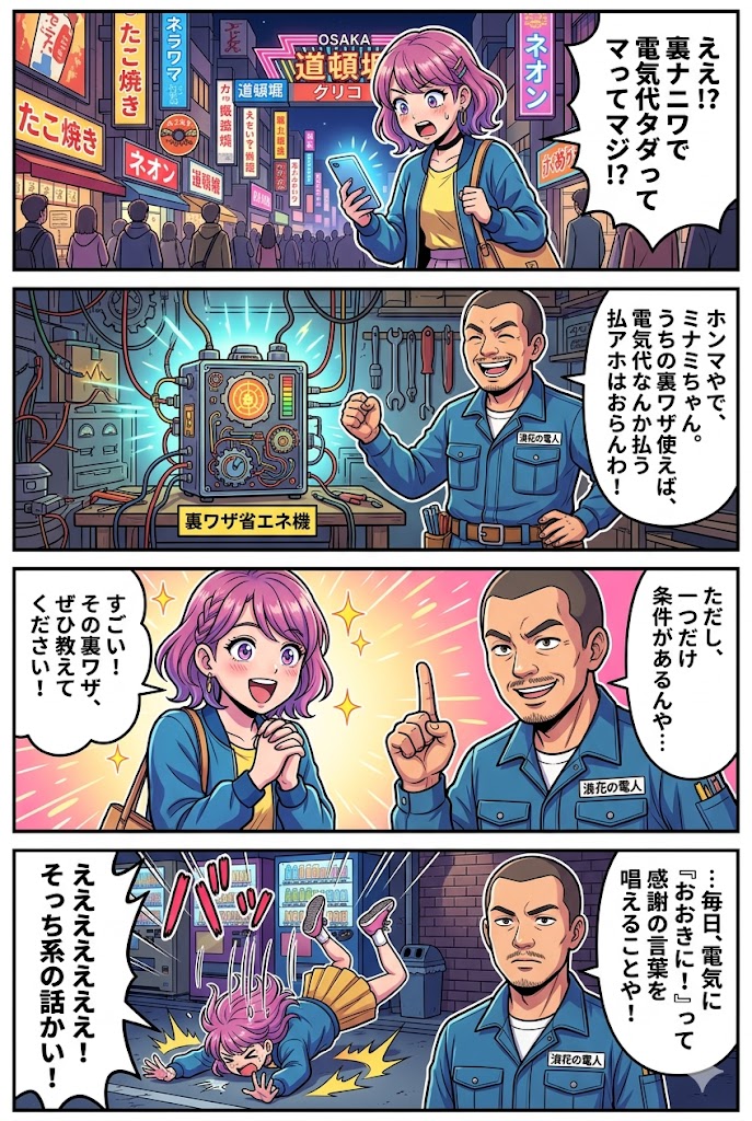 裏ナニワ、電気代タダ!? そんな夢物語、あるんやで