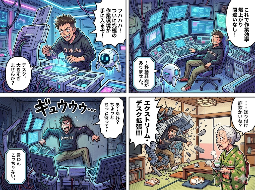 デスク拡張！せやけど場所取るんかーい