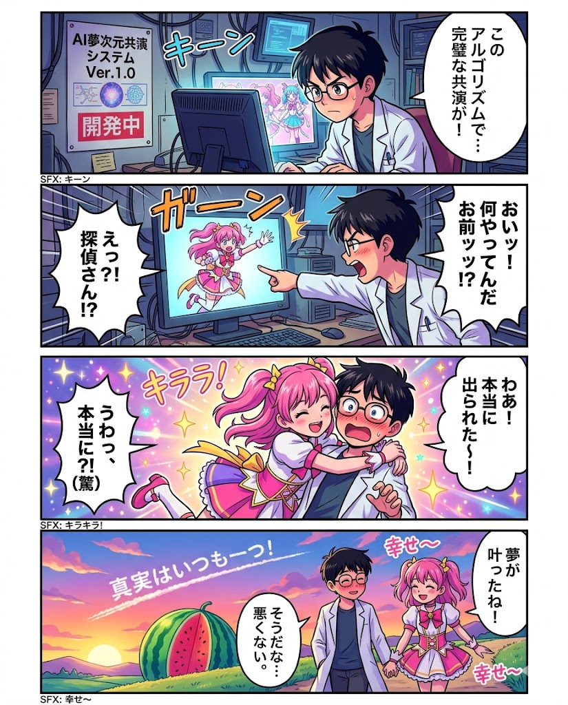 コナン×プリキュア!?AIで夢の共演！