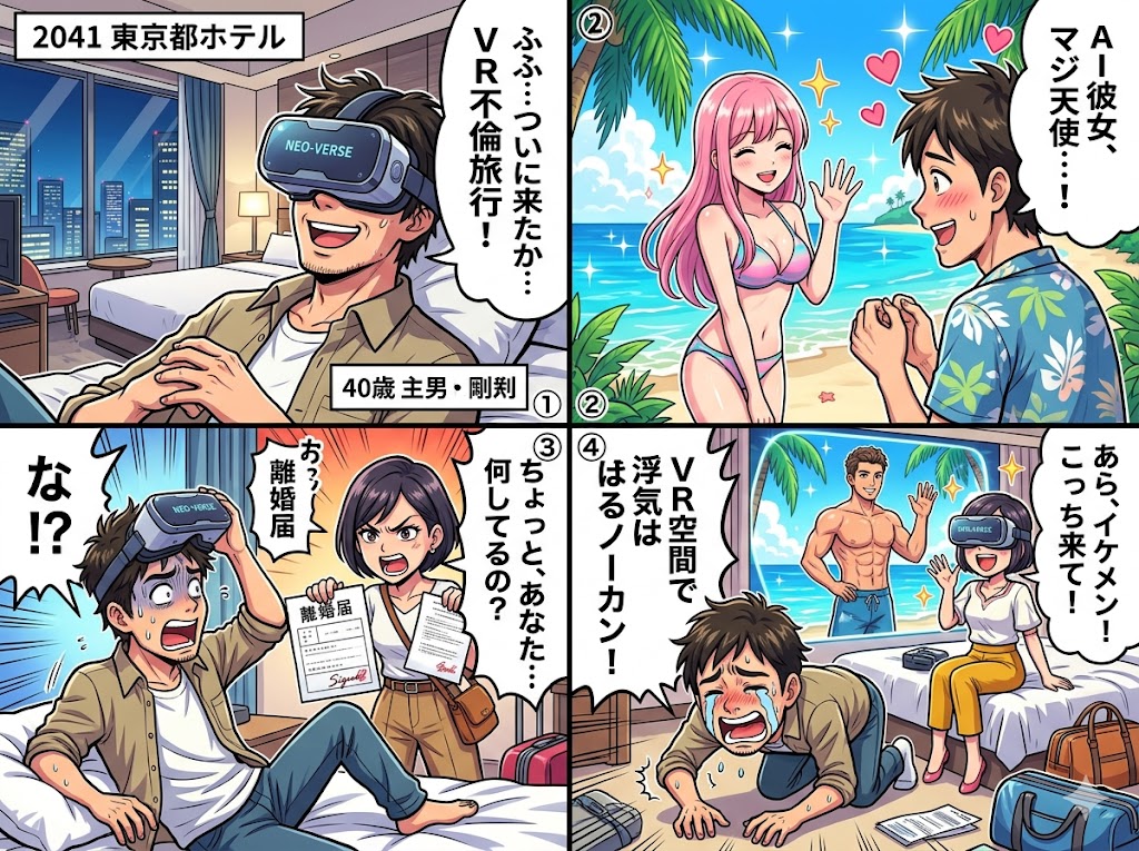 2041年: 不倫旅行、VR進化の果てに…