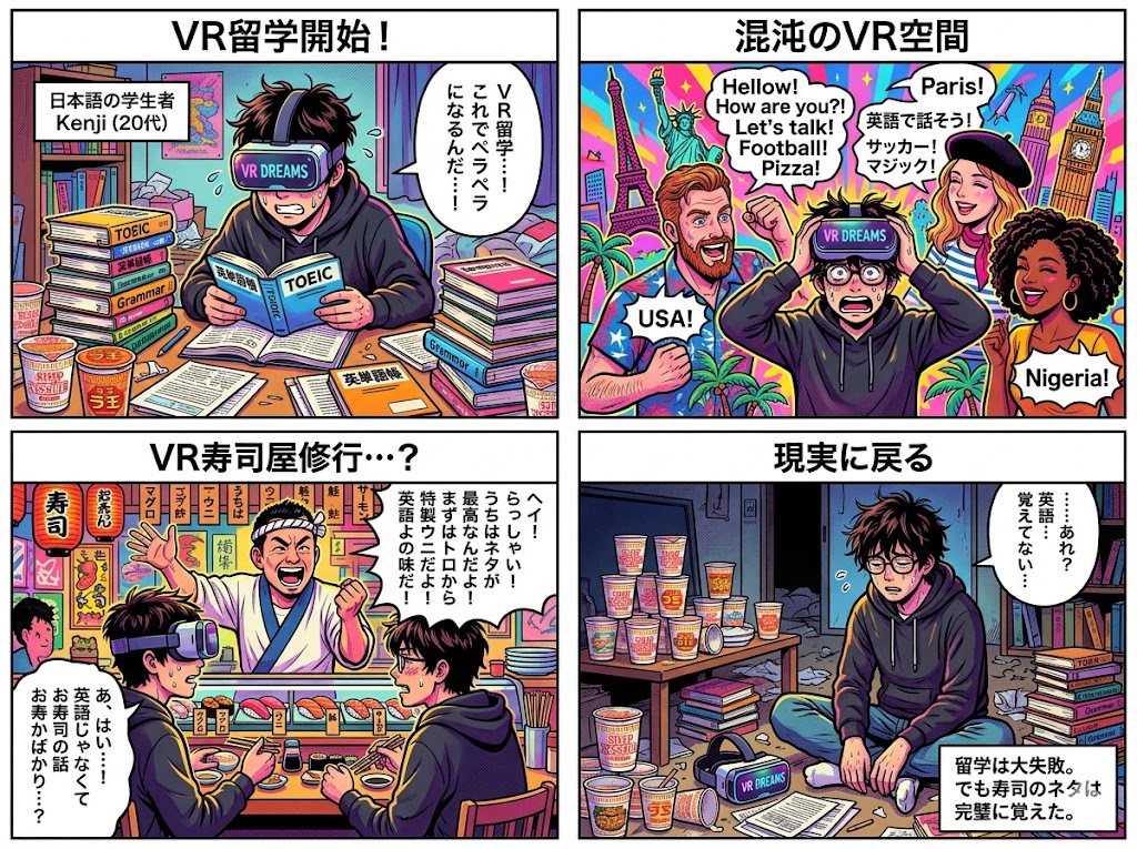 言語挫折×爆速VR留学