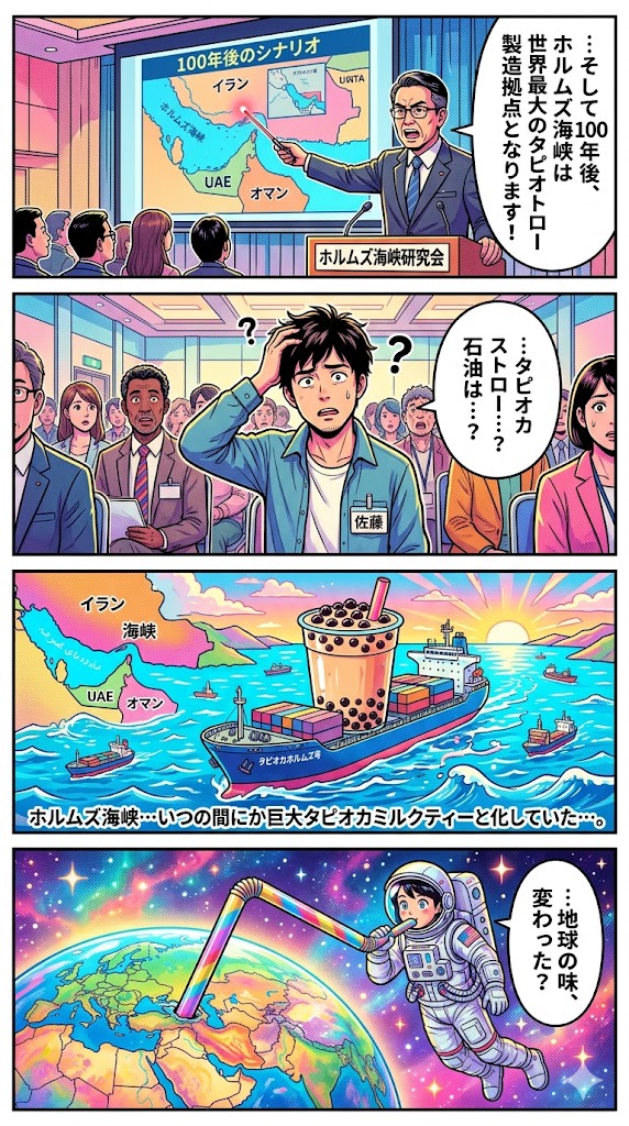 ホルムズ海峡、100年後の姿