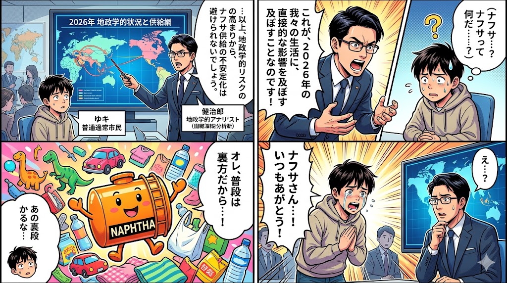 過去のナフサ危機と2026年現在の地政学的類似点：我々の生活はどう変わるか