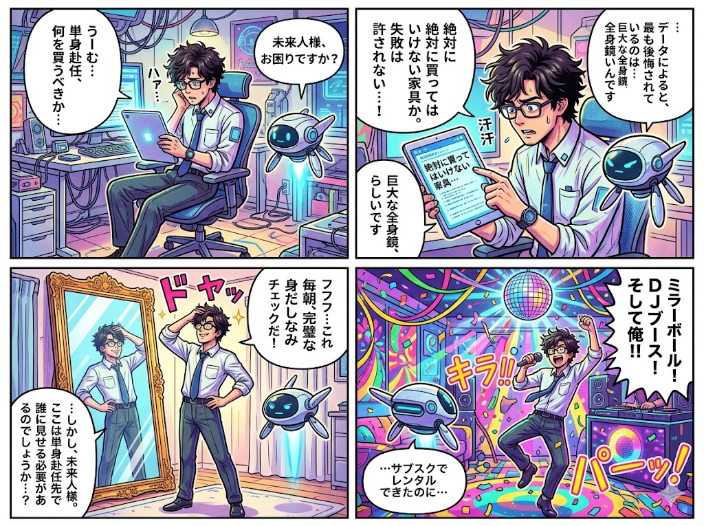 実録】単身赴任先で絶対に買ってはいけない家具と、おすすめのサブスクサービス
