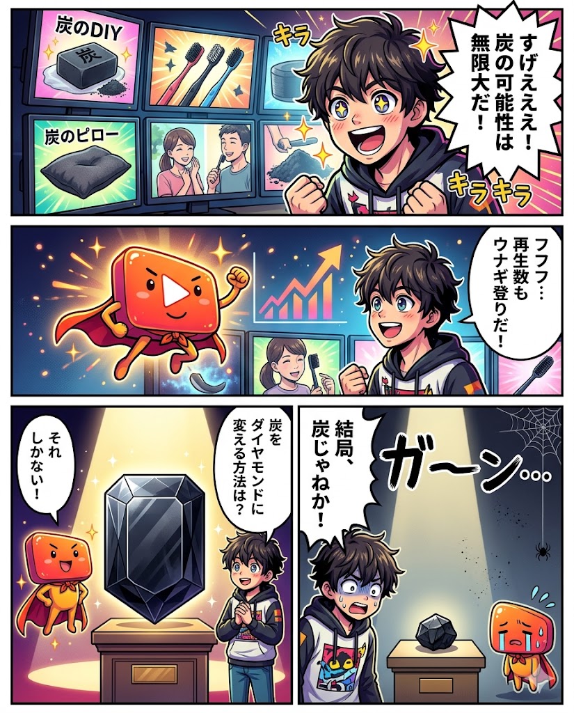 DIY系YouTuber、炭の錬金術