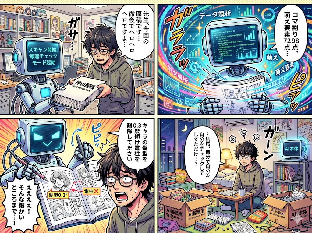 漫画雑誌、AIで爆速チェックや！