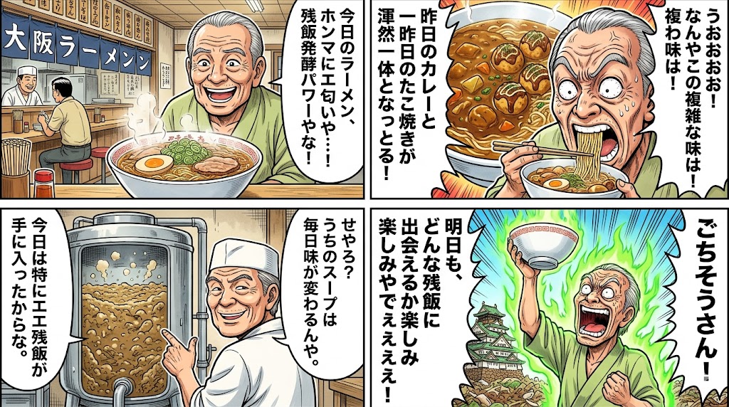 残飯発酵燃料、大阪の食