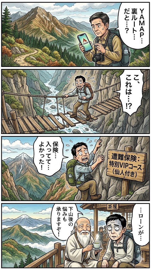 YAMAP遭難裏ルート!?登山保険の罠