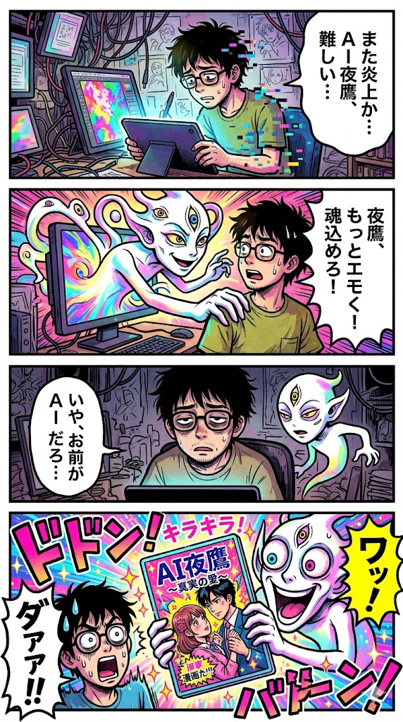 AI漫画「夜鷹」酷評炎上?