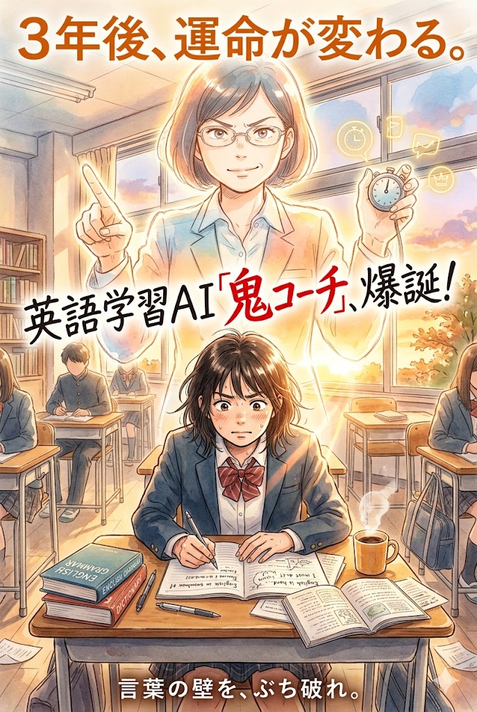 ３年後、英語学習AI「鬼コーチ」爆誕！スパルタ再評価