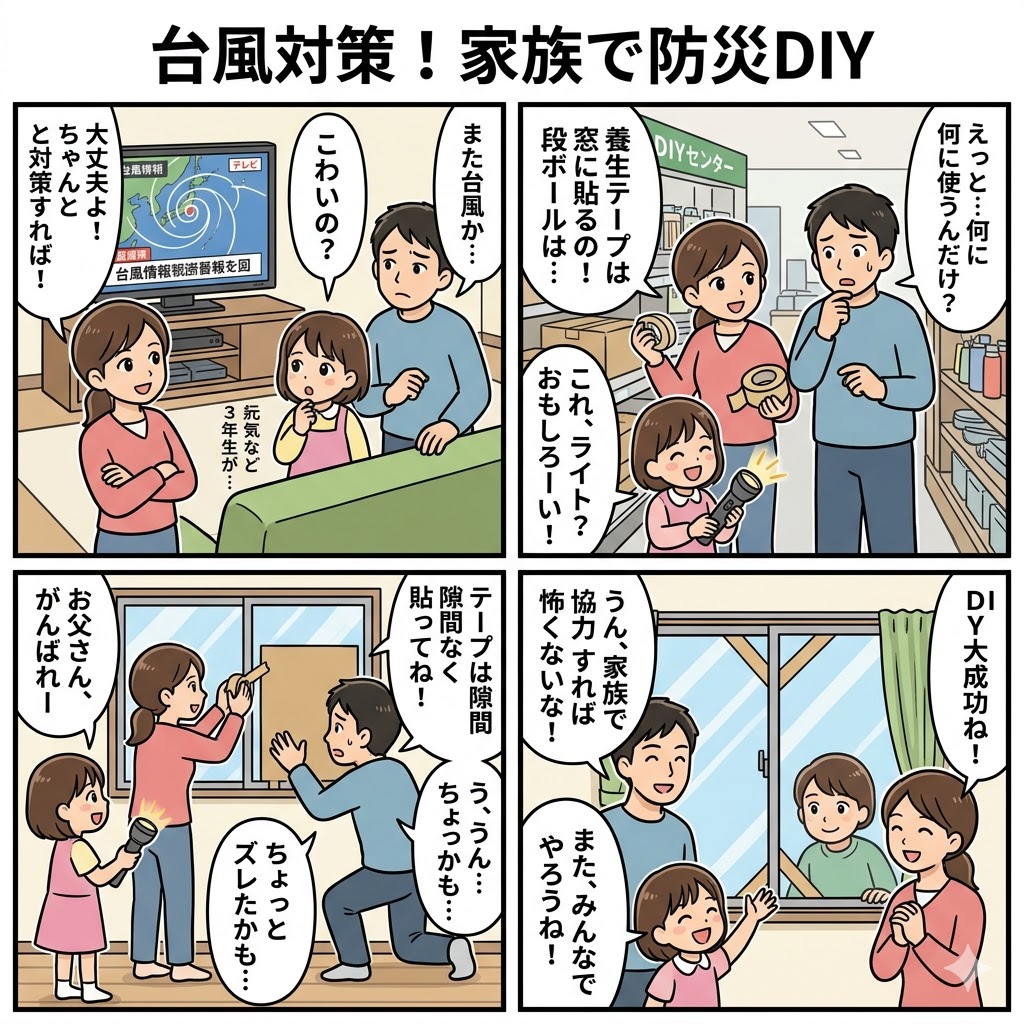 台風対策！家族で防災DIY