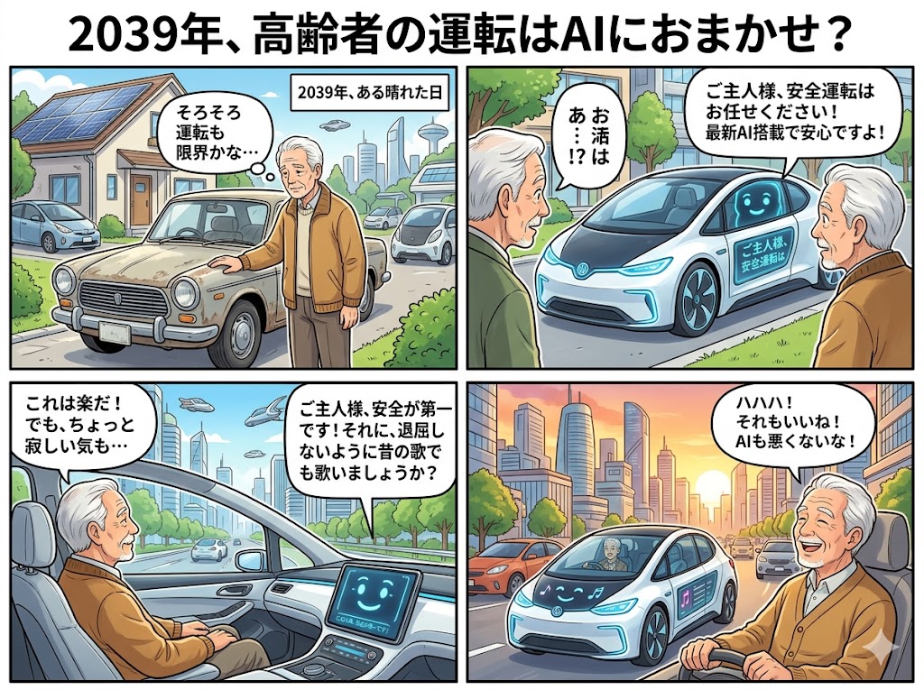 2039年、高齢者の運転はAIにおまかせ？