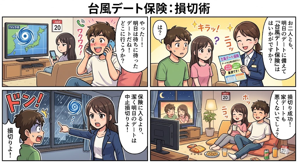 台風デート保険:損切術