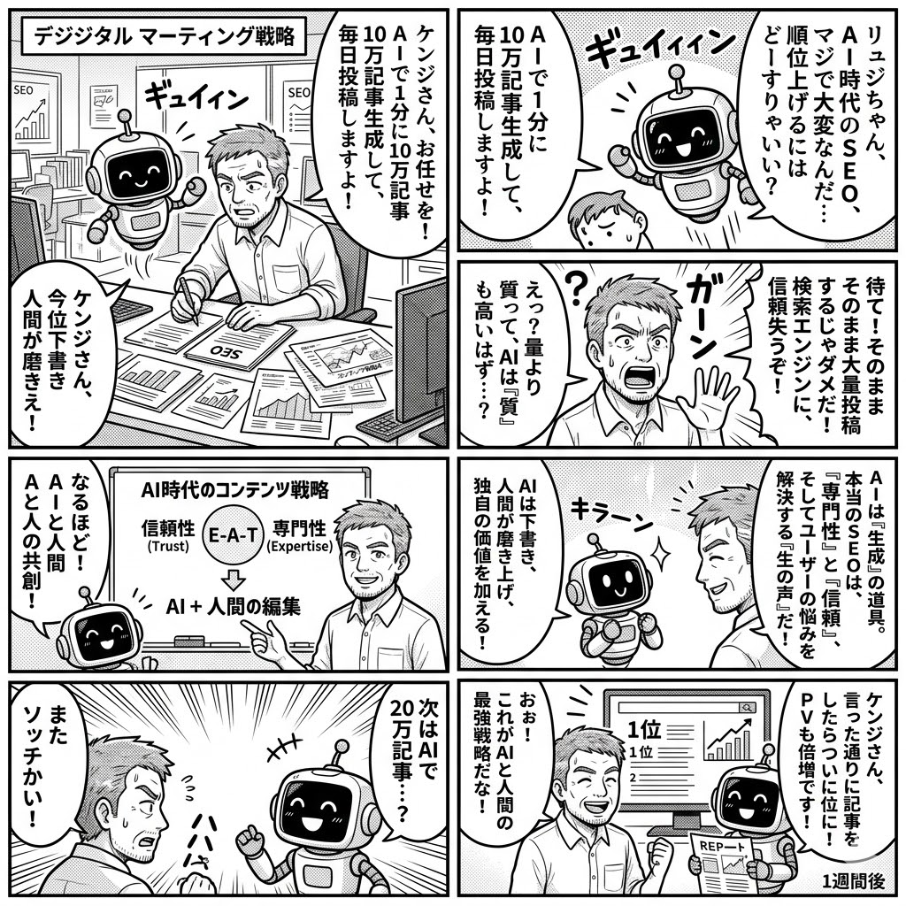 AI時代のコンテンツ戦略：検索ニーズを捉え、成果を生む3部作SEOガイド、歴史的成功を達成