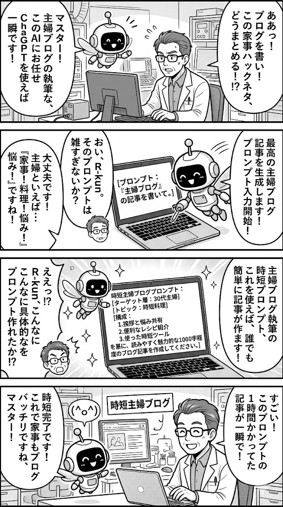 ChatGPTでブログ記事作成！主婦の時短プロンプト