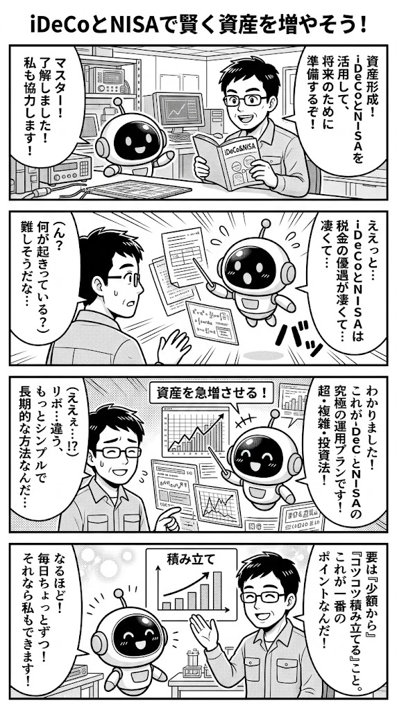 扶養内で賢く増やす！iDeCoとNISAの二刀流、知っとる？