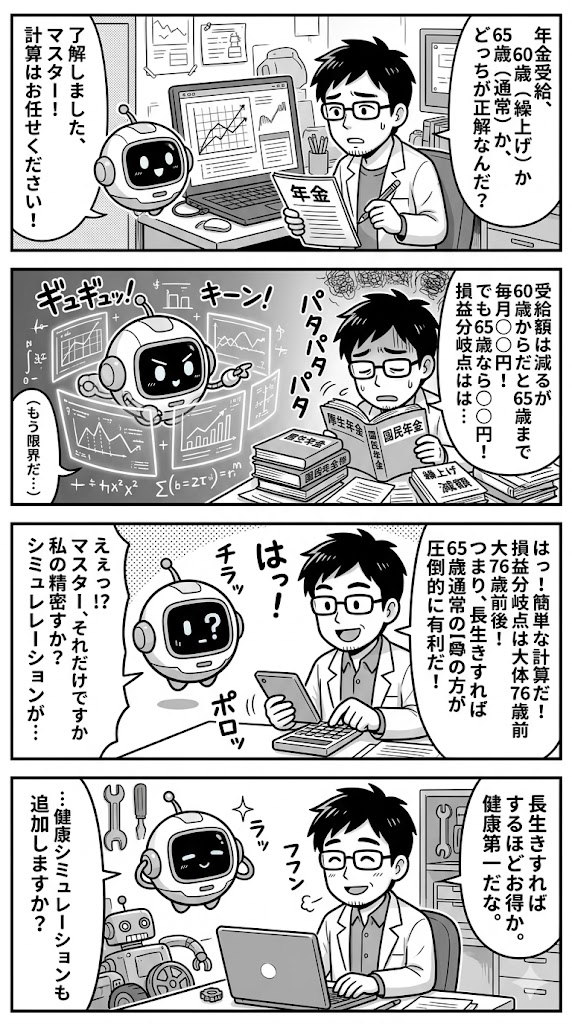年金繰上vs通常 受給損益分岐点