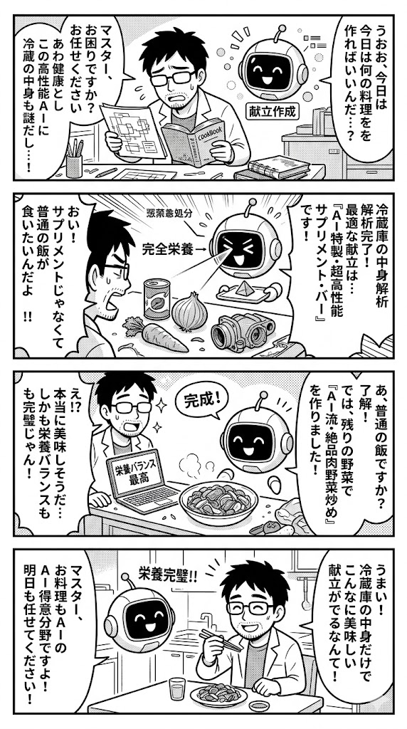 献立の隘路、AIが拓く
