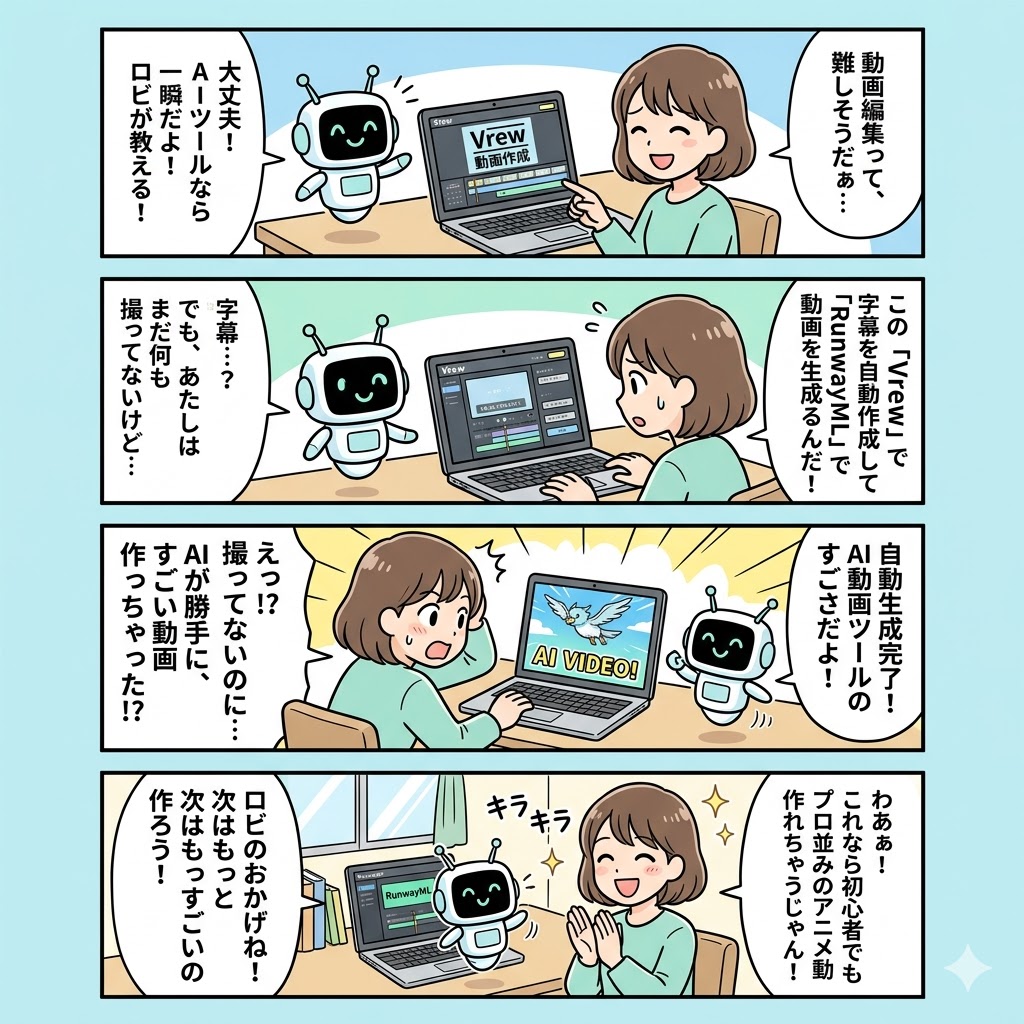 VrewかRunwayML：AI動画、初心者の活路