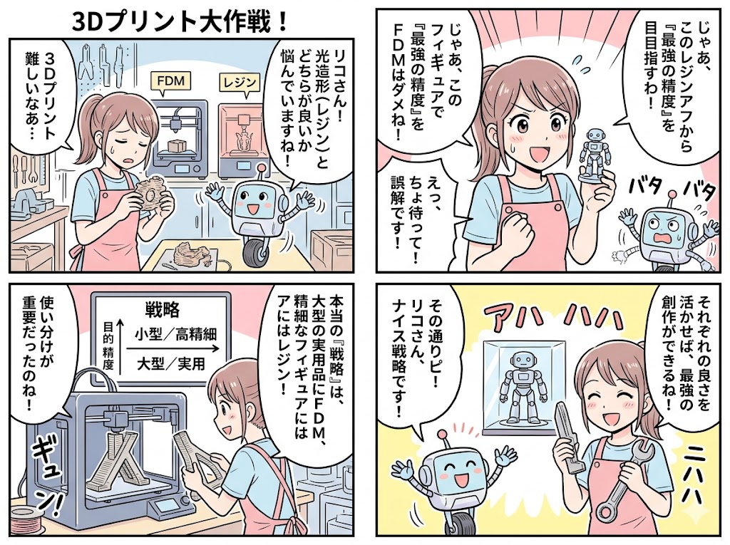未来造形を支配せよ：レジンvsFDM、精度比較から導く最適戦略
