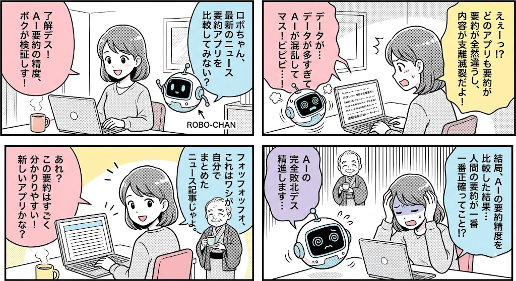海外ニュースAI要約：精度比較