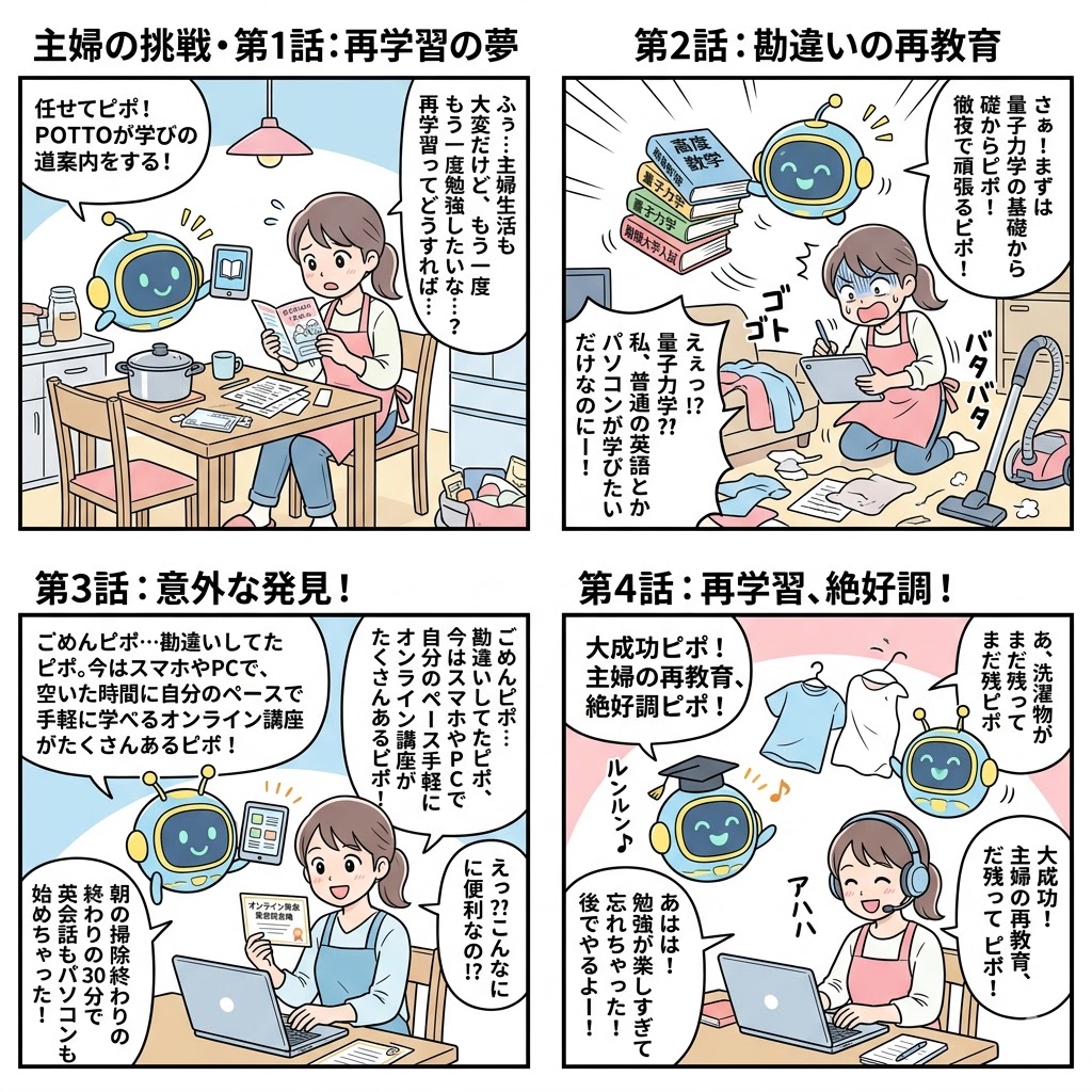 忙しい主婦の学び直し、何から？