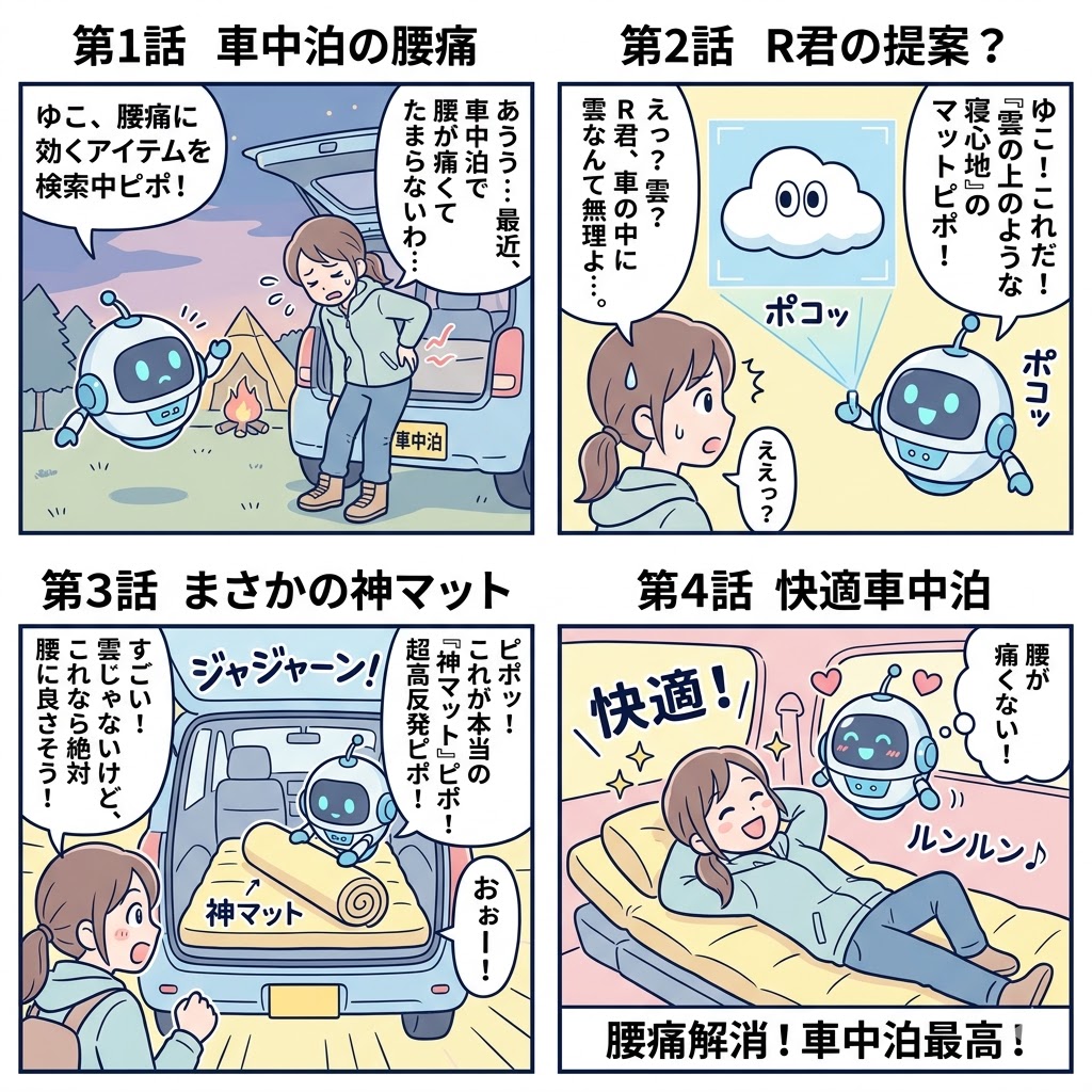 腰痛夫婦の車中泊、5chで見た神マット