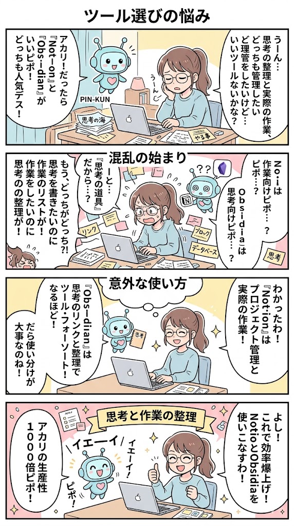 NotionとObsidian：思索と実務の分水嶺