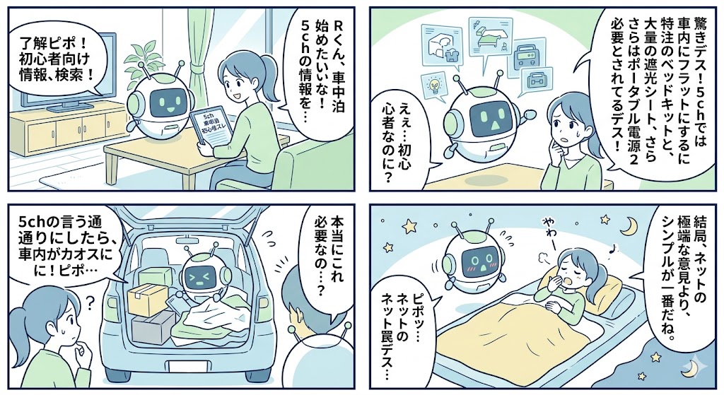 車中泊始め方、5chの真実、ホンマかいな？
