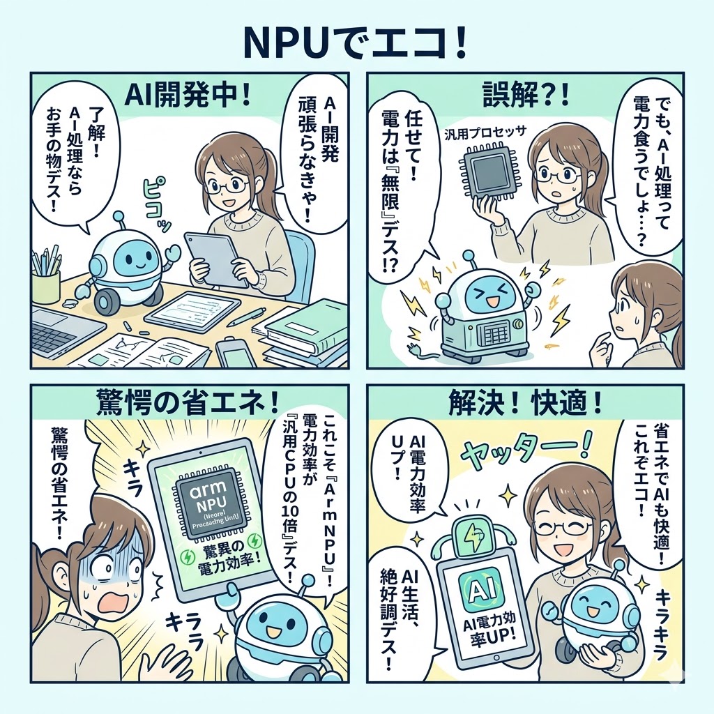 Arm NPU：AI電力効率深掘り