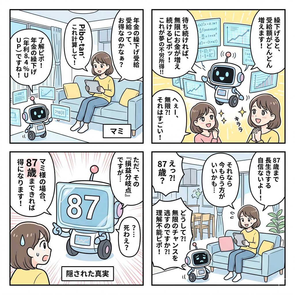 年金繰り下げ：裏の損益分岐点