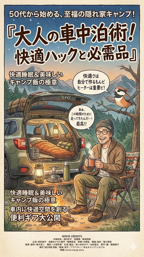 40代車中泊：道具と快適の裏技